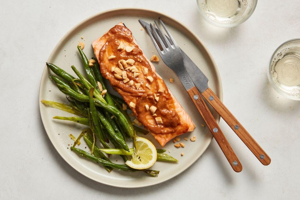 Peanut Butter Glazed Salmon