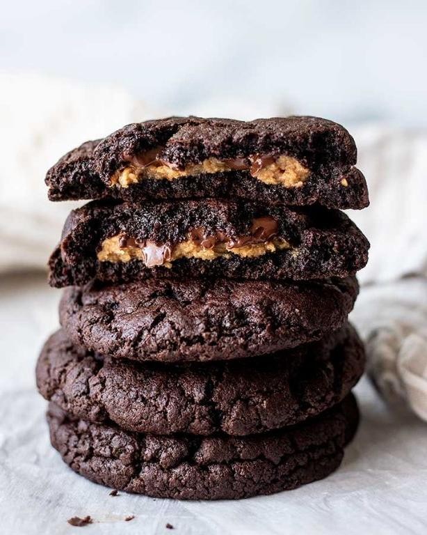 Peanut Butter Stuffed Cookies