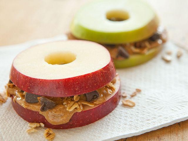 Peanut Butter and Apple Slices Sandwich