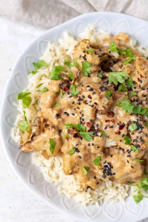 Peanut Butter and Chili Roasted Cauliflower
