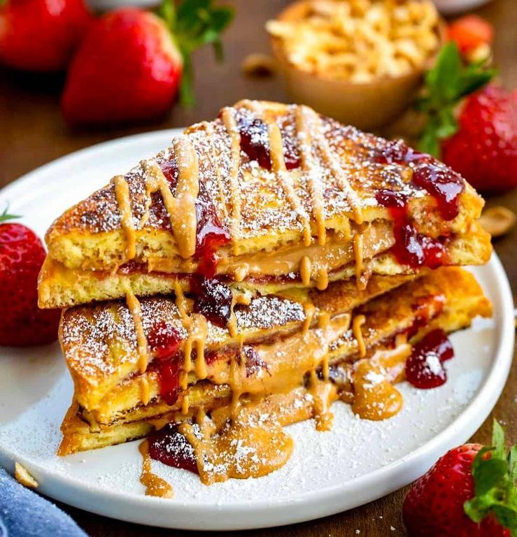 Peanut Butter and Jam French Toast Sandwich