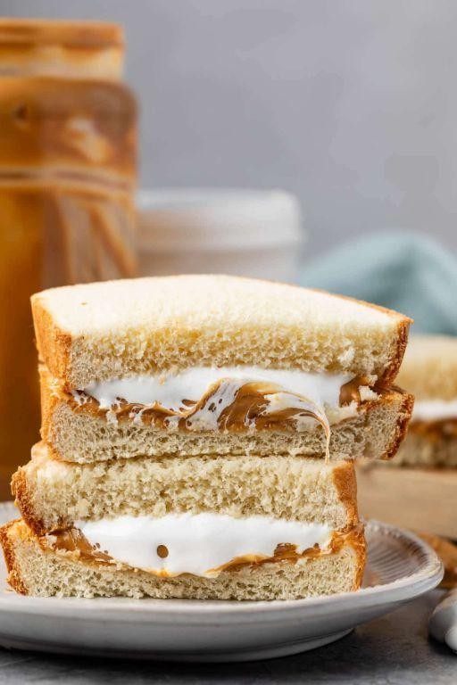 Peanut Butter and Marshmallow Fluff Sandwich