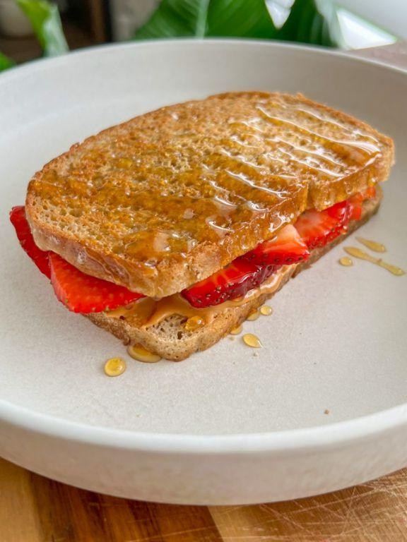 Peanut Butter and Strawberry Sandwich