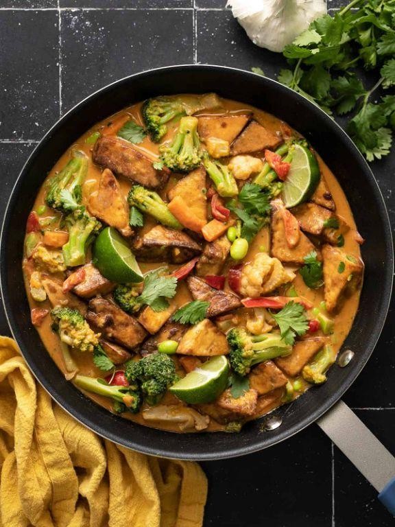 Peanut Sauce Glazed Tofu