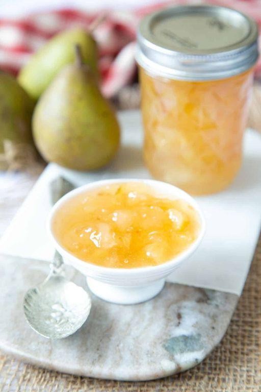 Pear Freezer Jam with Vanilla and Clove