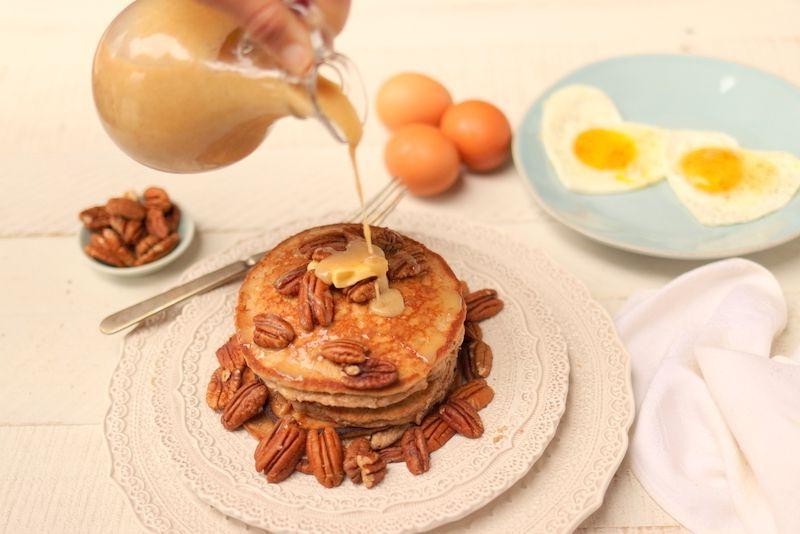 Pecan Pie Keto Pancakes