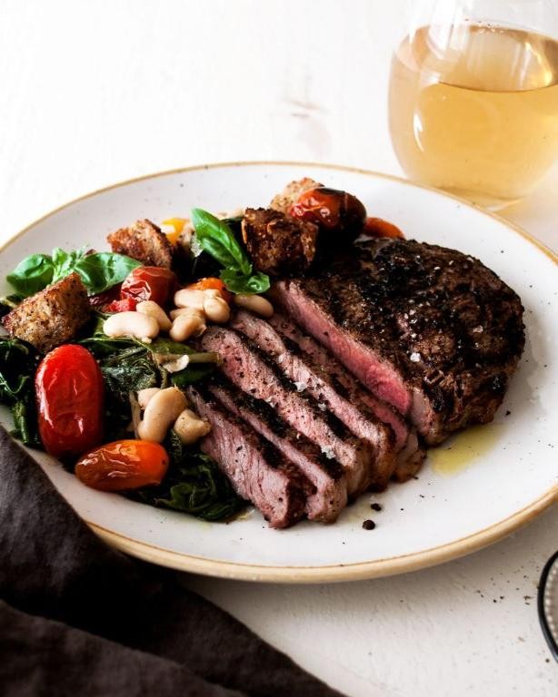 Peppercorn Crusted Ribeye Steak