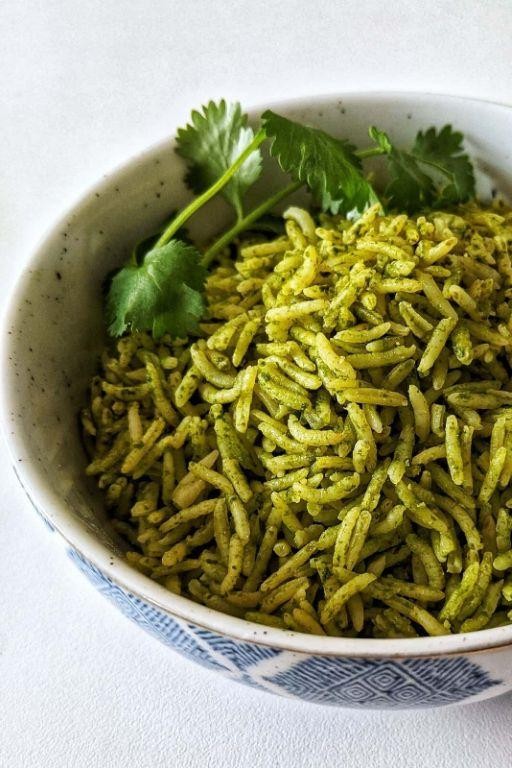 Peruvian Green Rice with Cilantro