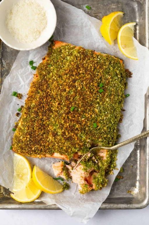 Pesto Crusted Salmon