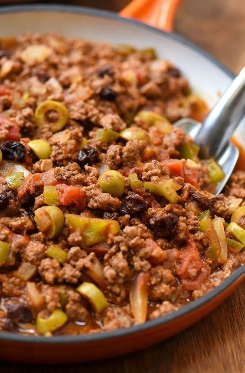 Picadillo with Olives and Raisins
