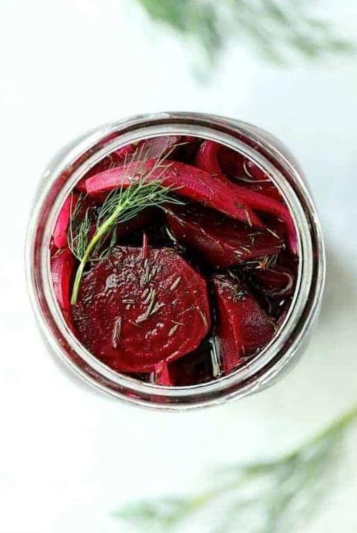 Pickled Beets with Dill and Garlic