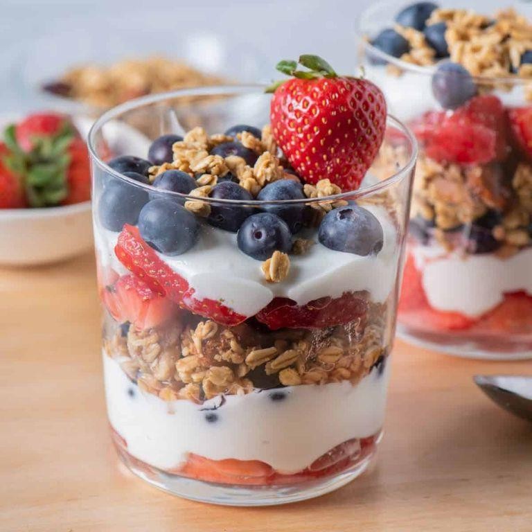 Pineberry Yogurt Parfait with Granola