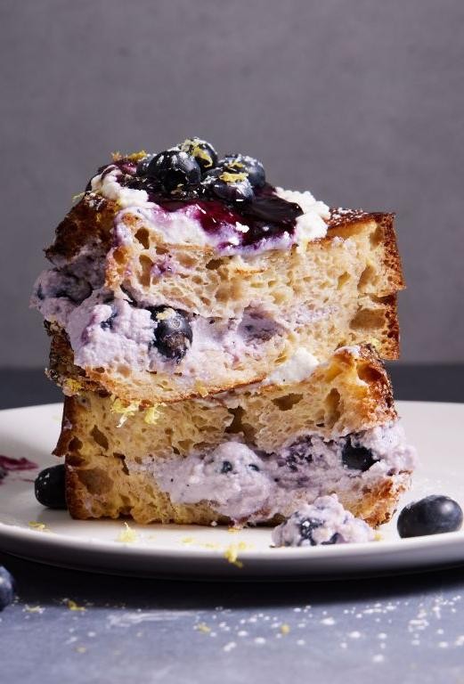 Pineberry and Ricotta Stuffed French Toast