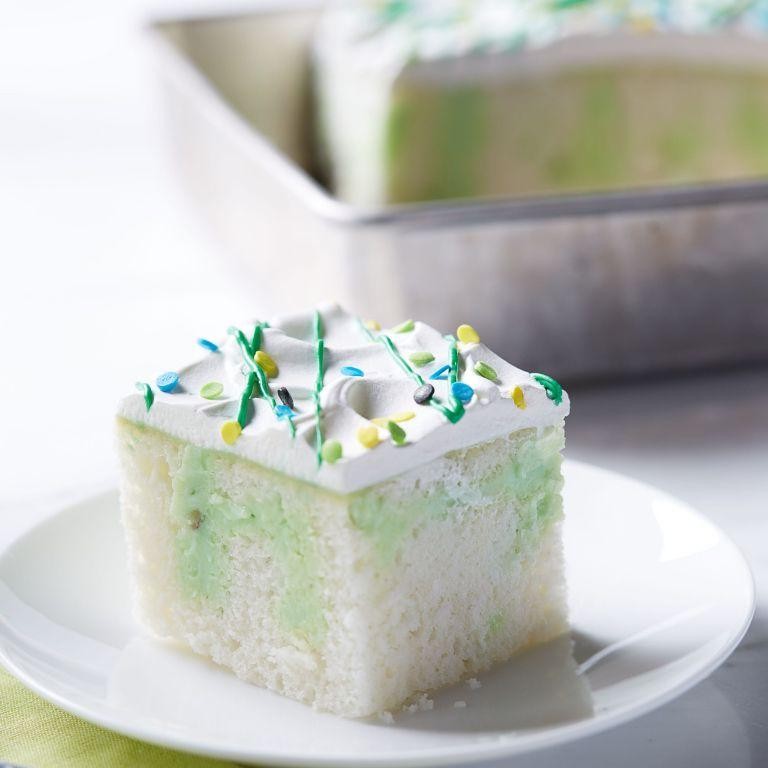 Pistachio Pudding Poke Cake