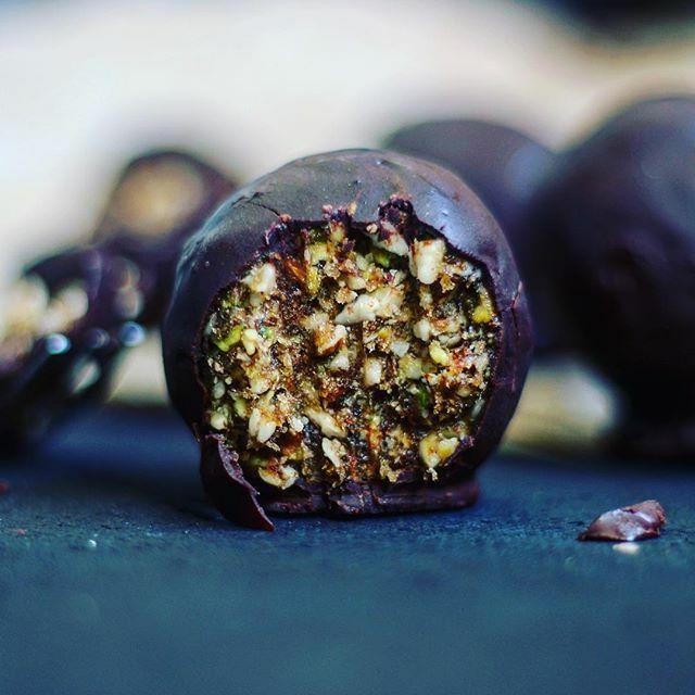 Pistachio Rosewater Truffles