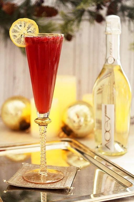 Pomegranate Tequila Sparkler