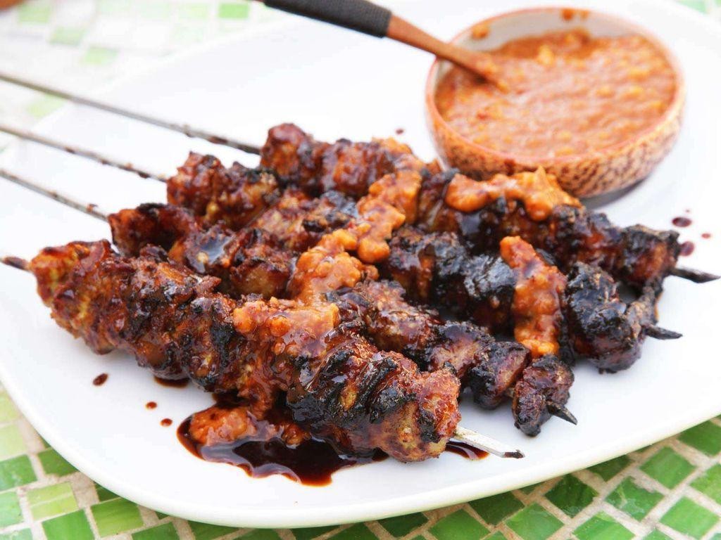 Pork Belly Satay with Peanut Sauce