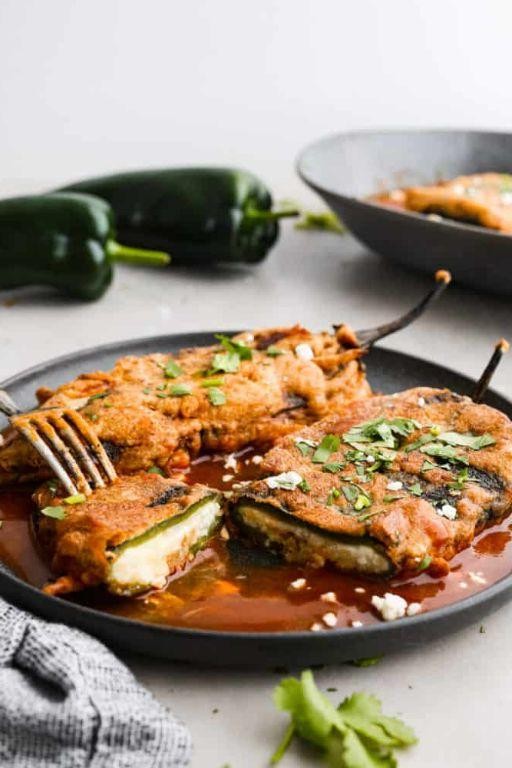 Pork Chiles Rellenos with Queso Fresco