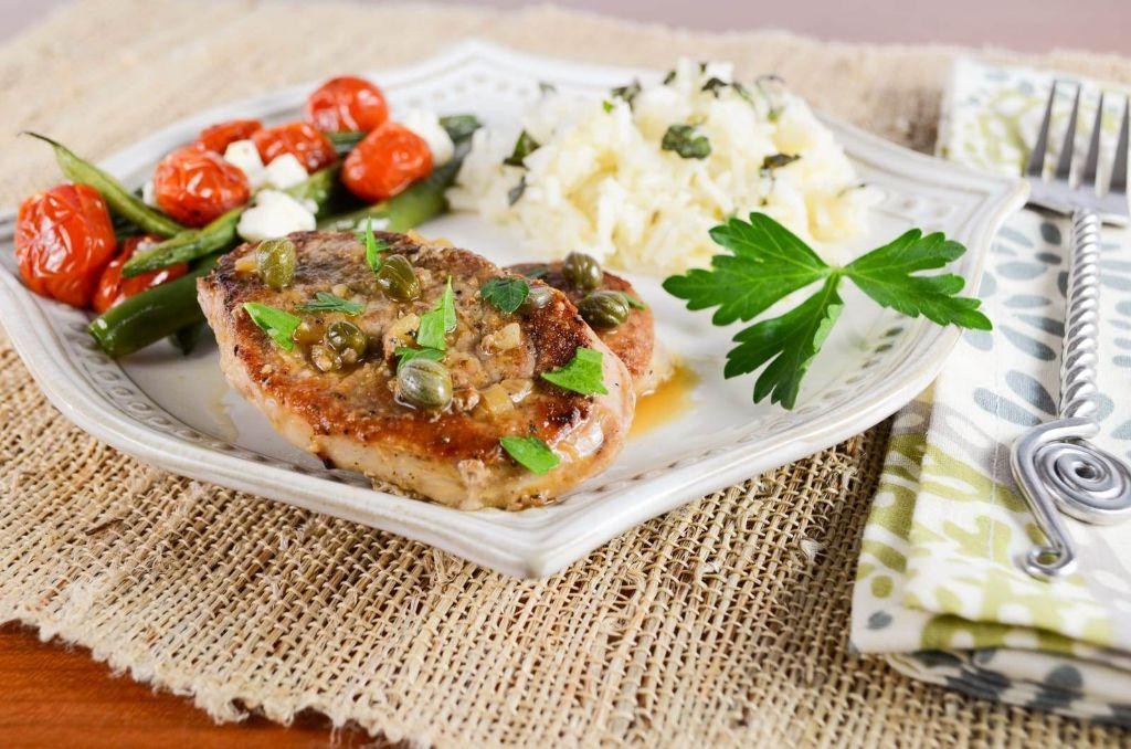 Pork Tenderloin Medallions with Lemon Caper Sauce