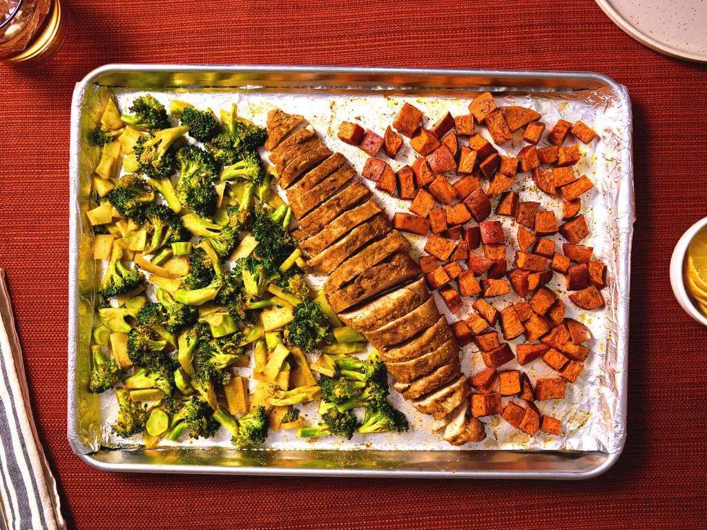 Pork Tenderloin and Sweet Potato Sheet Pan Dinner