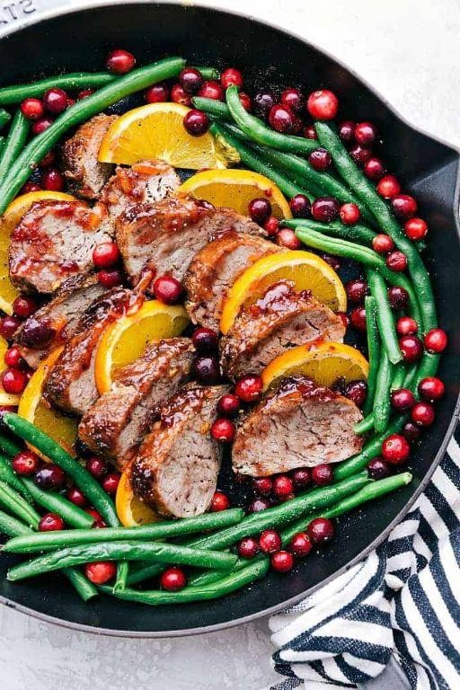 Pork Tenderloin with Cranberry Orange Glaze