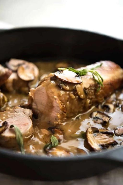 Pork Tenderloin with Creamy Mushroom Marsala Sauce