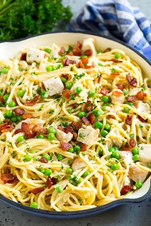 Protein Pasta Carbonara with Turkey Bacon