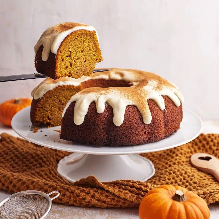 Pumpkin Spice Cream Cheese Bundt Cake Glaze