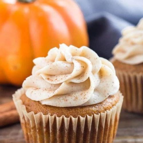Pumpkin Spice Cupcakes with Cinnamon Frosting