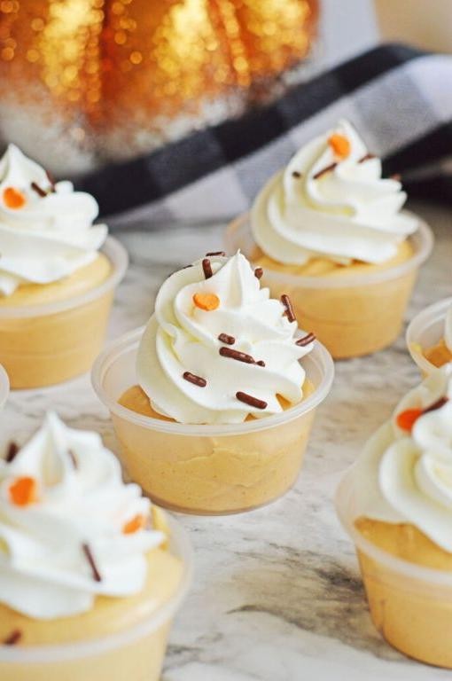 Pumpkin Spice RumChata Pudding Shots