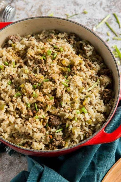 Quick and Easy Dirty Rice with Ground Pork