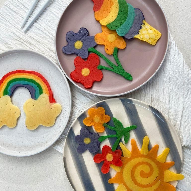 Rainbow Pancake Art