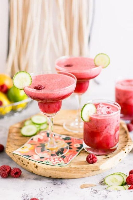 Raspberry Cucumber Frozen Margarita