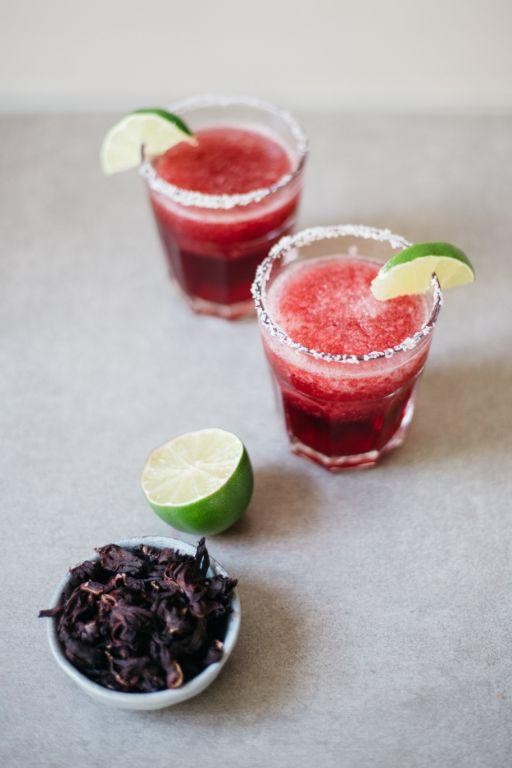 Raspberry Hibiscus Frozen Margarita