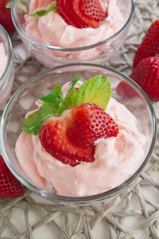 Raspberry Jello with Fresh Berries and Whipped Cream