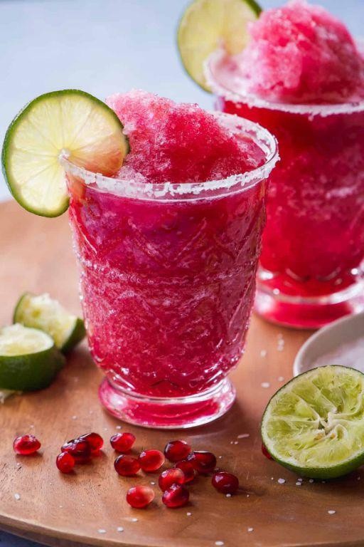 Raspberry Pomegranate Frozen Margarita