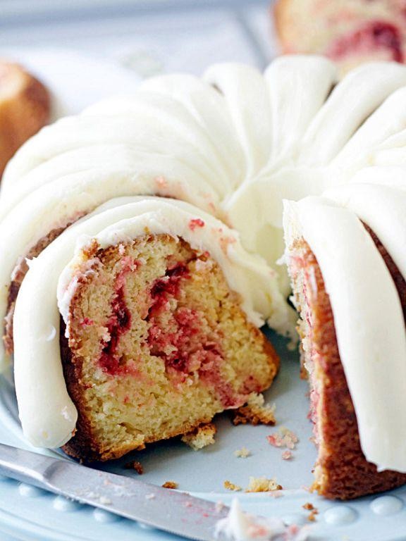 Raspberry White Chocolate Bundt Cake Glaze