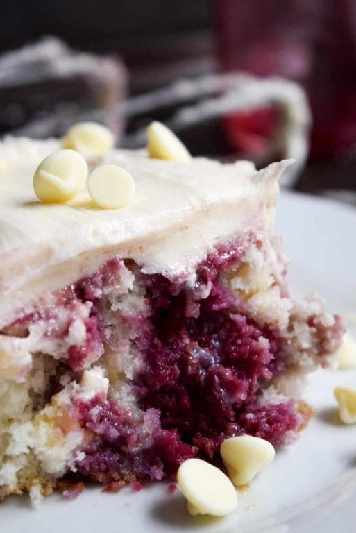 Raspberry White Chocolate Punch Bowl Cake