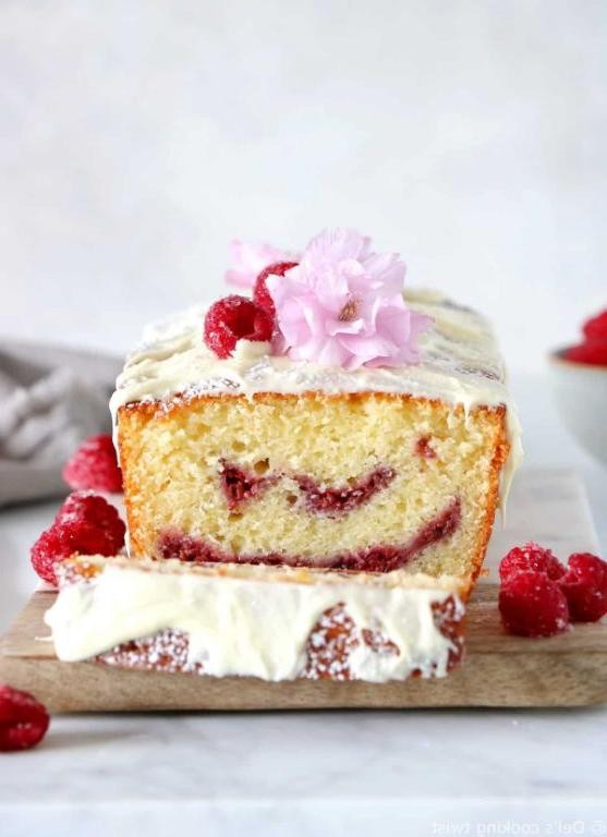 Raspberry and White Chocolate Marble Cake