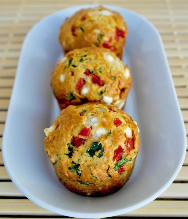 Red Pepper and Feta Muffins