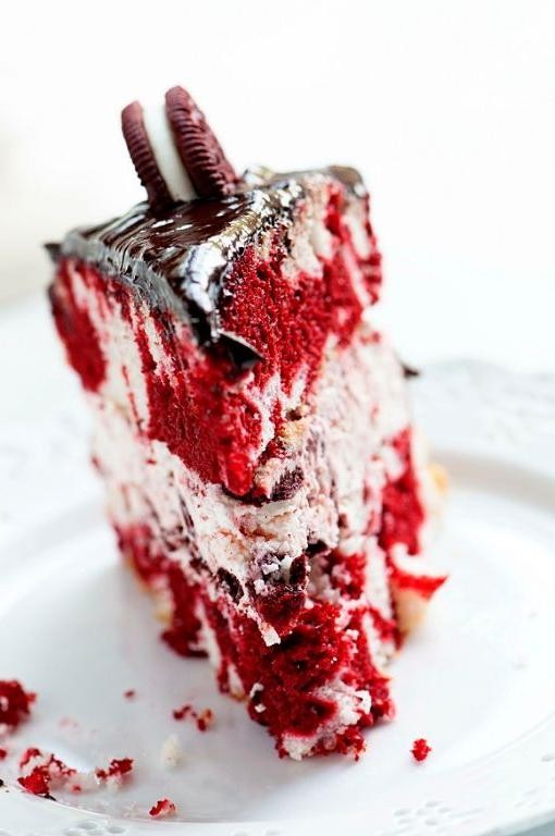 Red Velvet Bavarian Cream Layer Cake