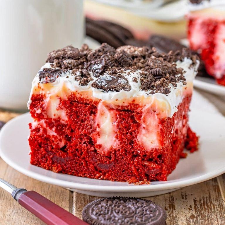 Red Velvet Pudding Poke Cake