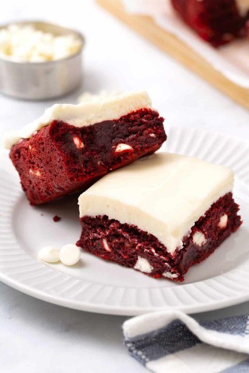 Red Velvet Slutty Brownies with Cream Cheese Frosting