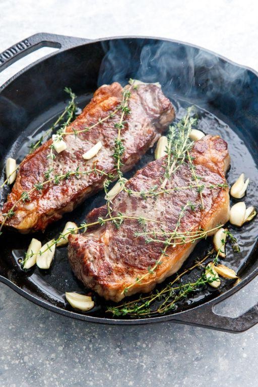 Reverse Seared Ribeye with Thyme Butter