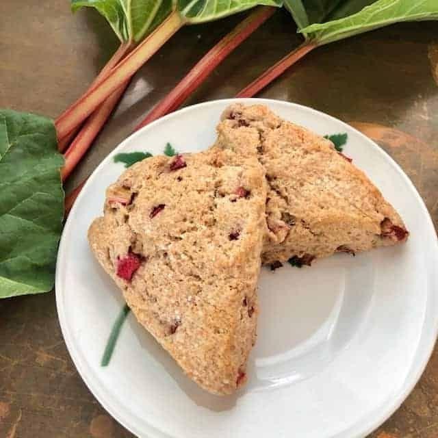 Rhubarb and Cardamom Vegan Scones