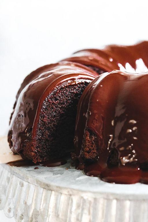 Rich Chocolate Ganache Bundt Cake Glaze