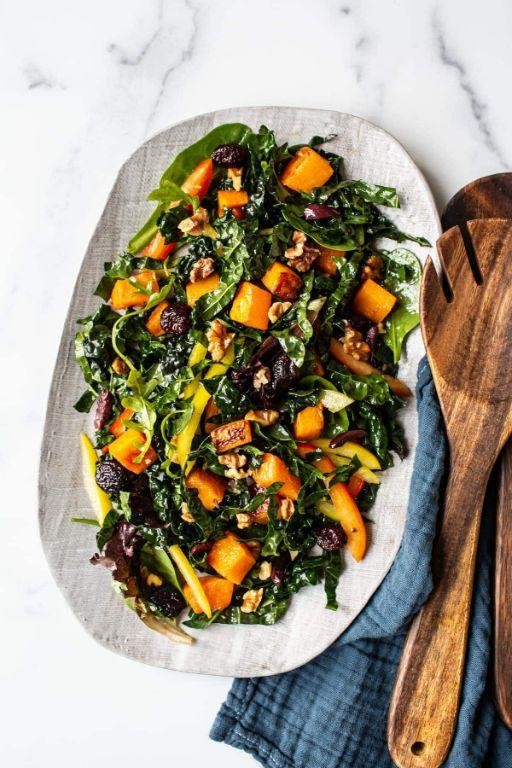 Roasted Butternut Squash and Kale Salad