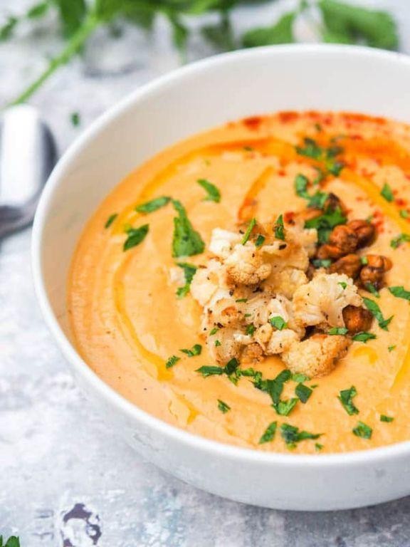 Roasted Garlic and Cauliflower Gluten-Free Soup