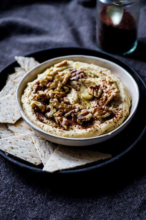 Roasted Garlic and Walnut Hummus