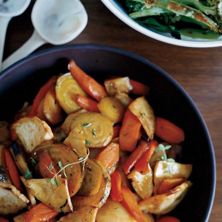 Roasted Root Vegetables with Honey Glaze